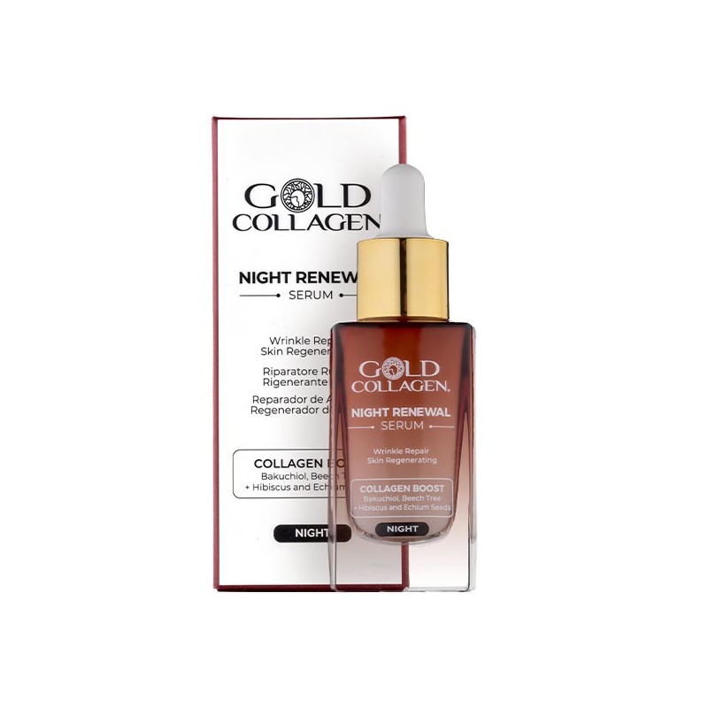 Gold collagen night renewal serum 30 ml